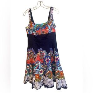 Nine West Flared Colorful Dress Size 10